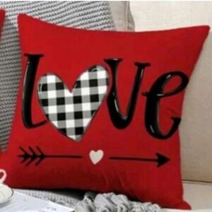 4/$40 New "Love" Valentine Pillow Case - Size 18 x 18 Inches